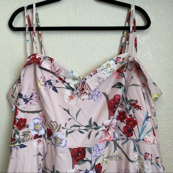 City Chic Blush Floral Daytime Diva Dress size 20 - Picture 3 of 12
